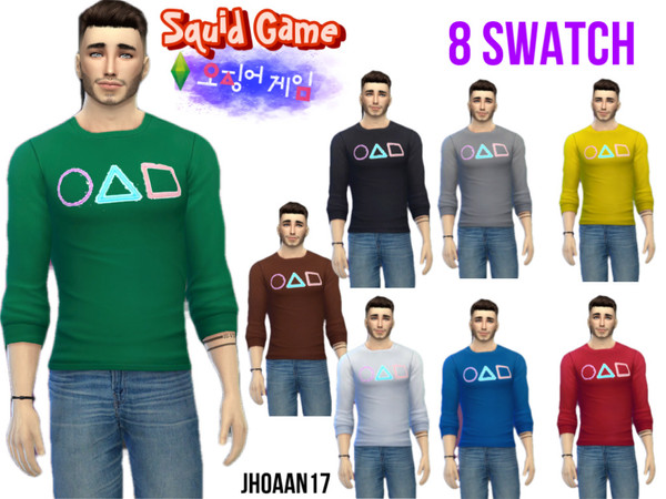 Sims 4 — Squid Game Jhoaan17 by Jhoaan17 — It is inspired by the Squid Game Series. 8 Swatch Color