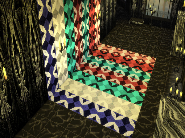 Sims 4 — Wild Tiled 3 Flooring by Decaysha — 7 seamless large tile walls by Decaysha. The pattern was free online and