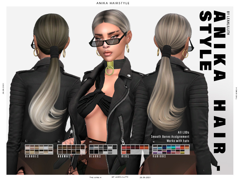 The Sims Resource - LeahLillith Anika Hairstyle