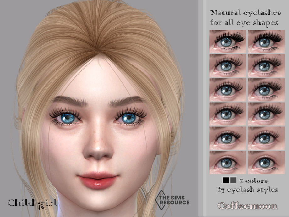 Ydmyghed Trænge ind Maori The Sims Resource - Natural eyelashes for all eye shapes 3D (Child)