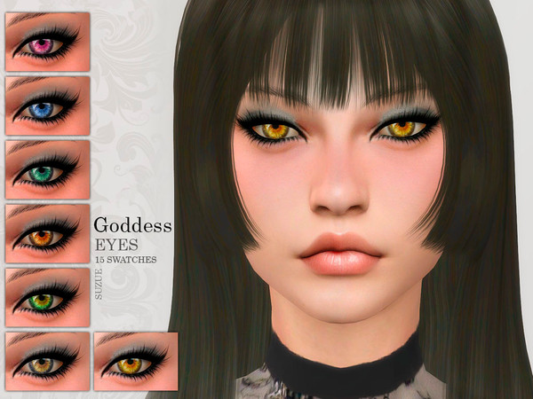 Sims 4 — Goddess Eyes N21 by Suzue — -15 Swatches -Facepaint Category -For all Ages and Genders -HQ Compatible