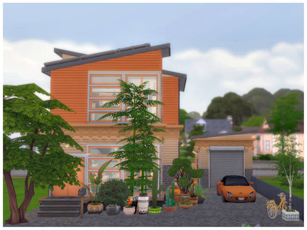Sims 4 — Contemporary house no cc by sgK452 — Contemporary house for single or couple, mezzanine, any comfort,gym,