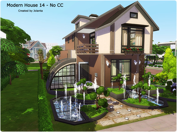 Sims 4 — Modern House 14 - No CC by jolanta2 — This wonderful house will meet the needs of your Sim family. Includes: -