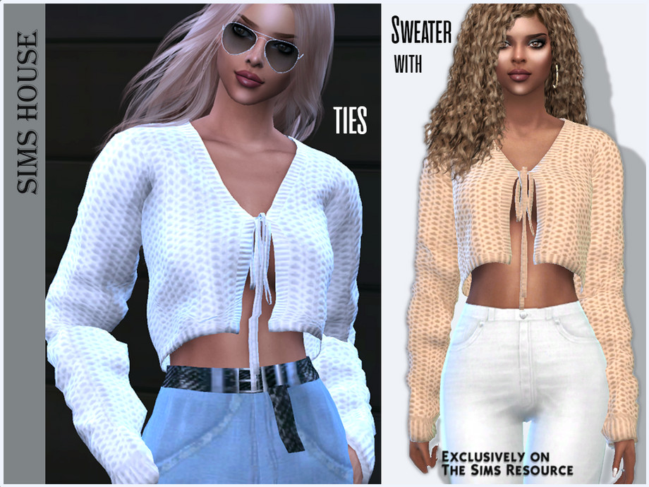 The Sims Resource - Sweater with ties
