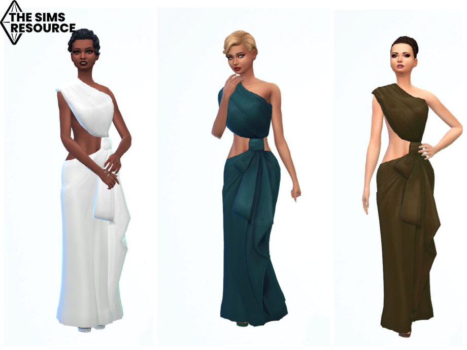 The Sims Resource - ErinAOK Women's Gown 0926 (City Living Needed)