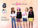 Sims 4 — Child Barbie Hoodie by FeistyBabydoll — Hoodie for young girls who want to show off their favorite fashionable