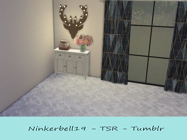 Sims 4 — Grey and white herringbone floor by Ninkerbell19 — grey and white herringbone flooring 1 swatch