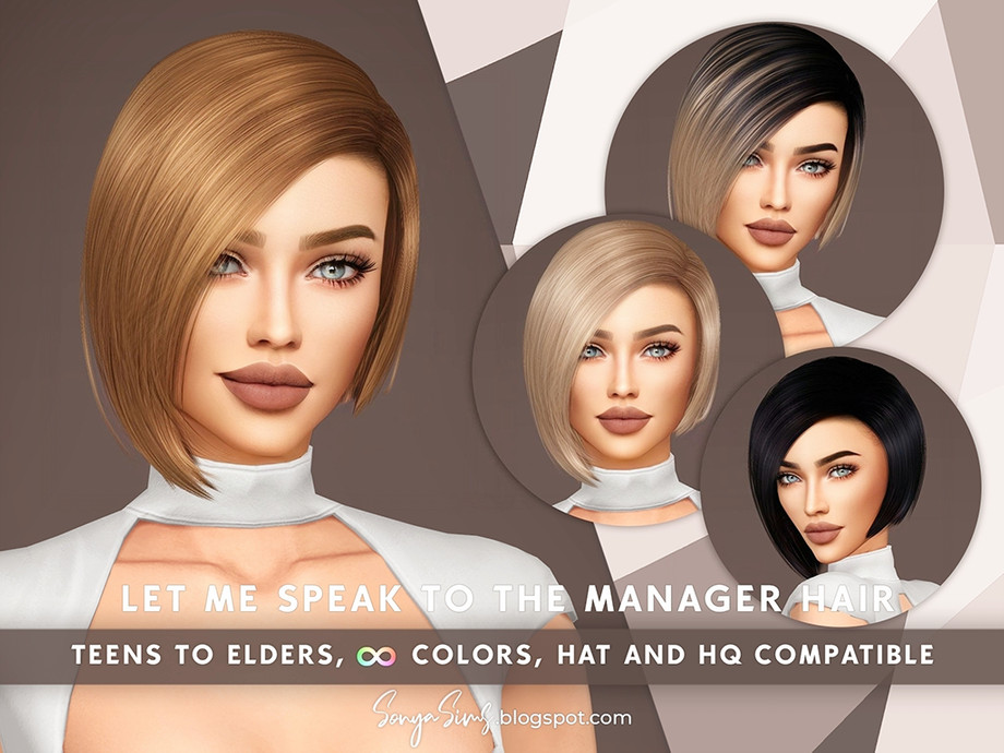 The Sims Resource - SonyaSims Let Me Speak to The Manager Hair