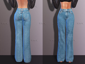 Sims 4 — Straight Jean [SET] DO199 by DOLilac — Custom thumbnail New Mesh 14 Colors Adult-Elder-Teen-Young Adult For