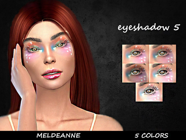 Sims 4 — MELDEANNE - EYESHADOW #5 by MELDEANNE — - CATEGORY: EYESHADOW - SWATCHES: 5 - GENDER: FEMALE