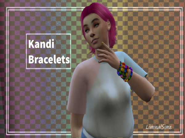 Sims 4 — Kandi Bracelets by LiminalSimz — Kandi Beaded Bracelets for your Sims!