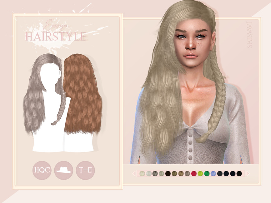 The Sims Resource - JavaSims- Eowyn (Female Hairstyle)