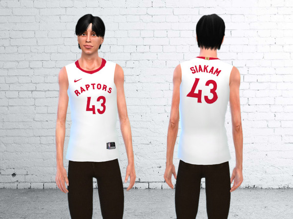 Sims 4 — Toronto Raptors Jersey by AeroJay — - Toronto Raptors Pascal SiakamJersey - 1 Color - Don't Re-upload