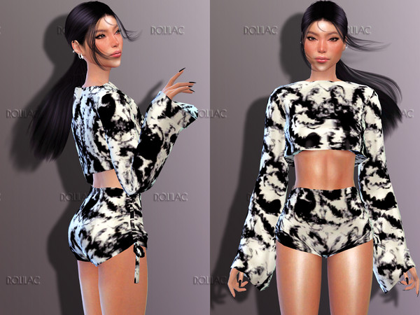 Sims 4 — Side Tie Shorts [SET] DO205 by DOLilac — Custom thumbnail New Mesh 10 Colors Adult-Elder-Teen-Young Adult For