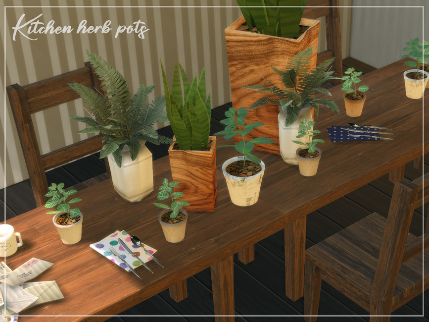 The Sims Resource Kitchen Herb Pots