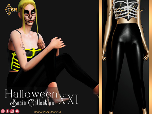 Sims 4 — Halloween XXI [Basic Collection] - Pants V.1 by Viy_Sims — Premium Collection in my Patreon New Mesh All Maps 4