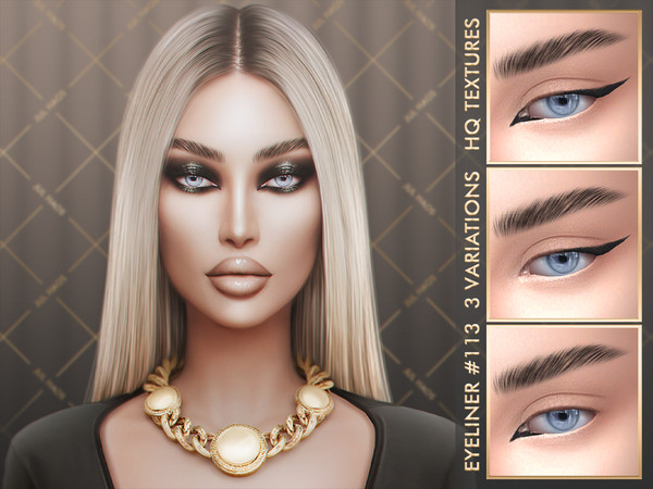 Sims 4 — [PATREON] EYELINER #113 by Jul_Haos — - CATEGORY: EYELINER - 3 VARIATIONS - SLIDERS COMPATIBLE - GENDER - FEMALE