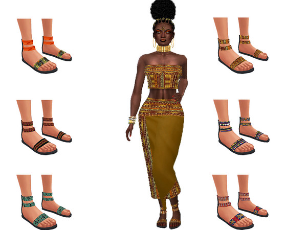 Sims 4 — Traditional shoes recolor by TrudieOpp — Traditional shoes recolor in 6 colors