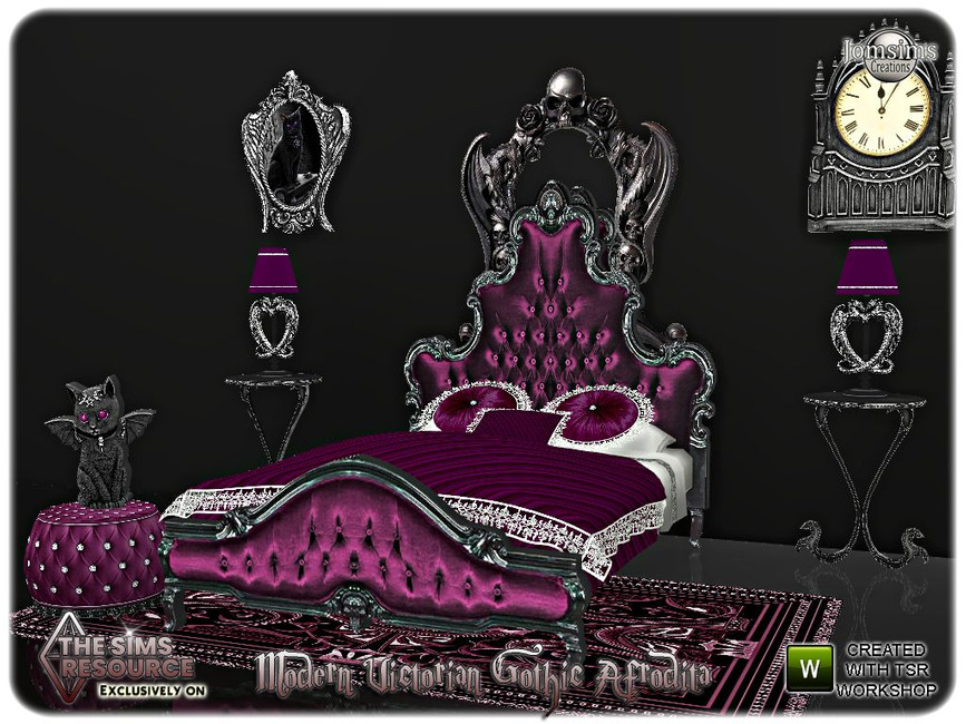 The Sims Resource - Modern victorian gothic Afrodita bedroom