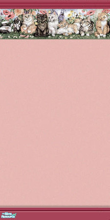 Sims 2 — We Like Kittens 4 of 6 by TSR Archive — Pink paper with maroon trim is nice enough, but put on a border of these