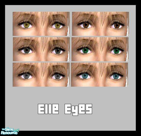 Sims 2 — Elle Eyes by Lola — Six Eyes In Various Shades, Created From A Picture Of My Friend Elle's Eyes :]
