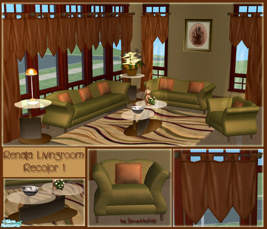 Sims 2 — Renata Livingroom - Recolor 1 by Simaddict99 — Recolor of my modern Renata livingroom set in warm, chocolate