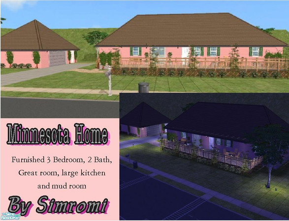 Sims 2 — Minnesota Home by simromi — This is a near replica of my sister's home in Minnesota. It has a working side