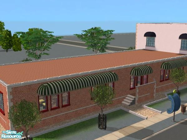 Sims 2 — Riverville Strip by daman19942 — For this community lot, I included two buildings. One is an Italian Restaurant