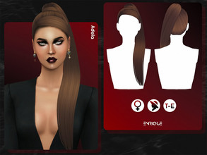 Sims 4 — Adela Hairstyle by Enriques4 — New Mesh 24 Swatches All Lods Base Game Compatible Teen to Elder Hat Chop