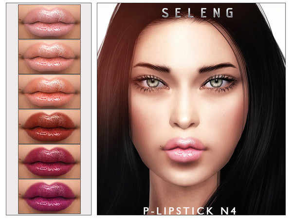 Sims 4 — P-Lipstick N4 [Patreon] by Seleng — The lipstick has 16 colours and HQ compatible. Allowed for teen, young