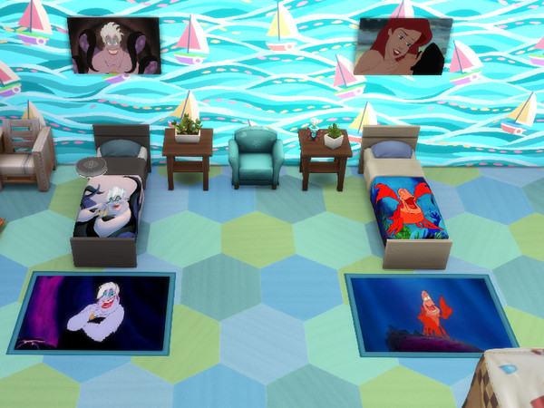Sims 4 — Set The Little mermaid (Children) by julimo2 — Mermaid woman or human woman she made her choice! And this set