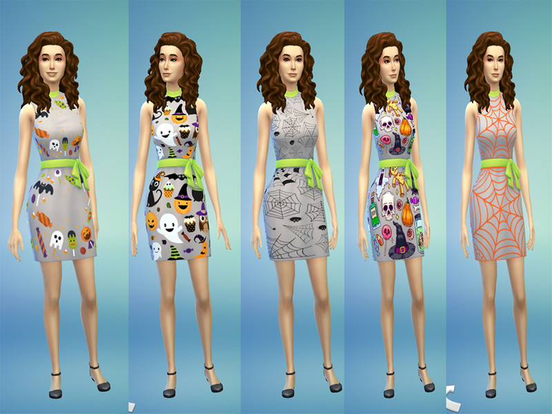 Sims 4 The Sims Resource | Joyous Halloweenie Set- Party Dress by TSR Creator