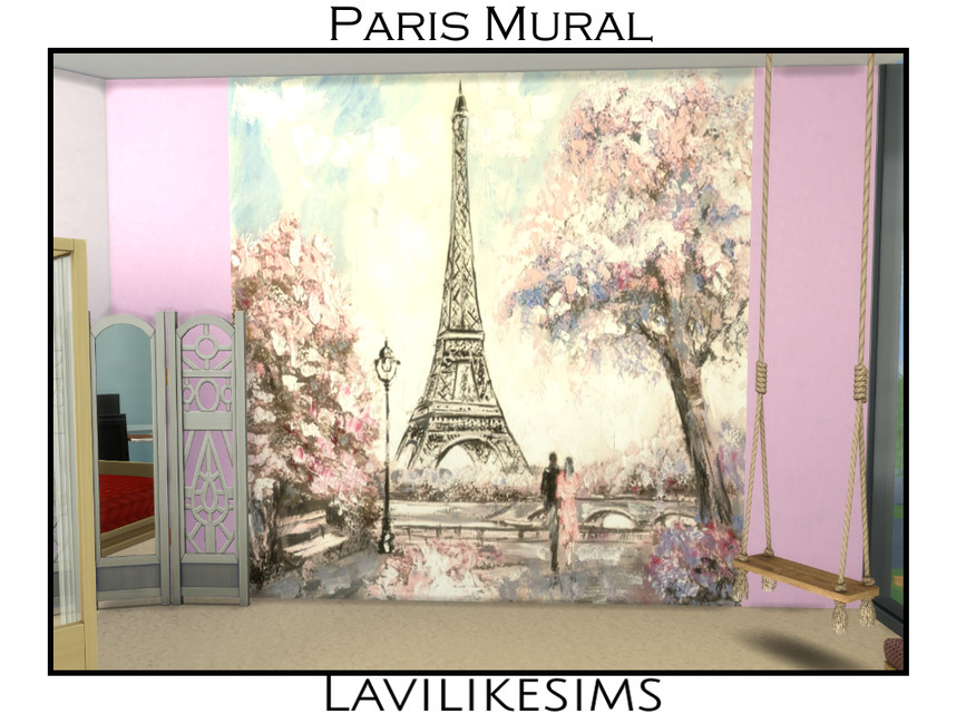The Sims Resource Paris Mural