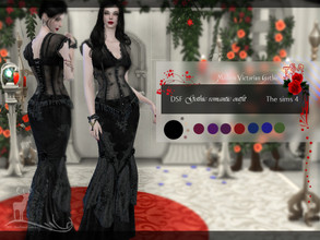 Sims 4 — Modern Victorian Gothic_ Gotic Romantic Outfit by DanSimsFantasy — It is a gothic outfit that consists of a