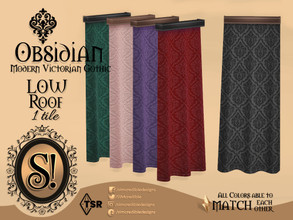 Sims 4 — Modern Victorian Gothic - Obsidian 1x1 Curtain Low by SIMcredible! — by SIMcredibledesigns.com available at TSR
