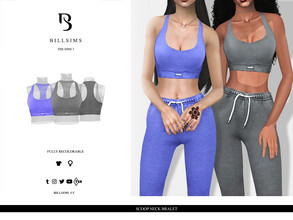 Sims 3 — Scoop Neck Bralet by Bill_Sims — This bralet features a scoop neckline with a flattering racer back! - YA/AF -