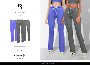 Sims 3 — Wide Leg Joggers by Bill_Sims — These loose fitting joggers feature a stretchy elasticated waistband, drawstring