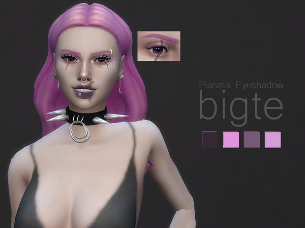 Sims 4 — Plasma Eyeshadow by bigte — - 4 swatches - BGC