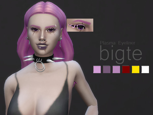 Sims 4 — Plasma Eyeliner by bigte — - 6 swatches - BGC