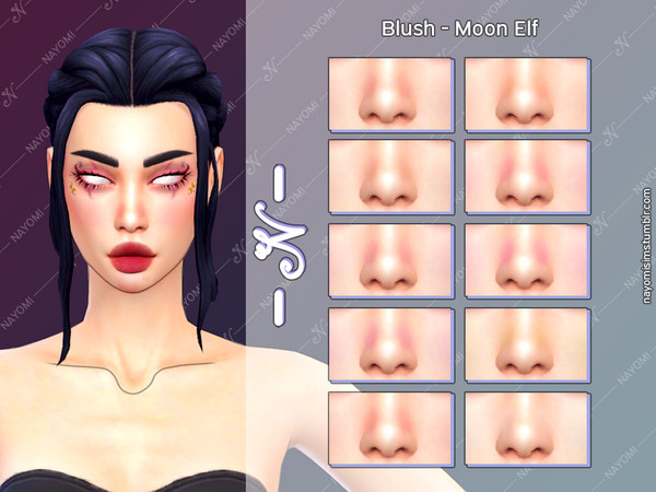 Sims 4 — NayomiSims - Moon Elf Blush by NayomiSims — Comes in 10 different colors. INFO Custom thumbnail For
