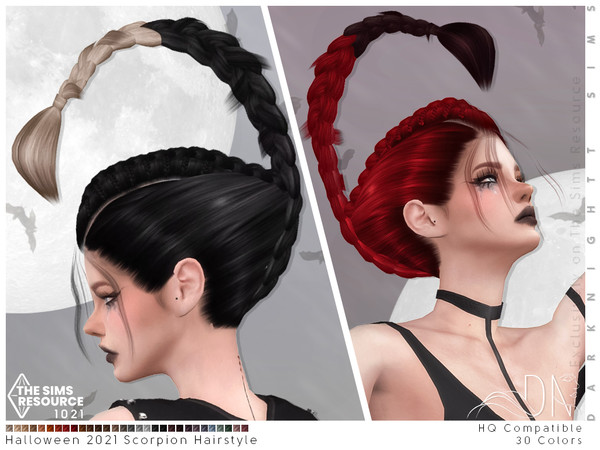 Sims 4 — Halloween 2021 - Scorpion Hairstyle by DarkNighTt — Halloween 2021 - Scorpion Hairstyle is a special,