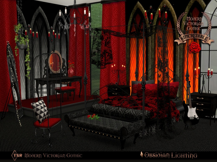 The Sims Resource - Modern Victorian Gothic - Obsidian Lighting
