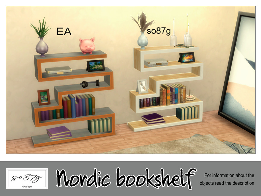 The Sims Resource Nordic bookshelf