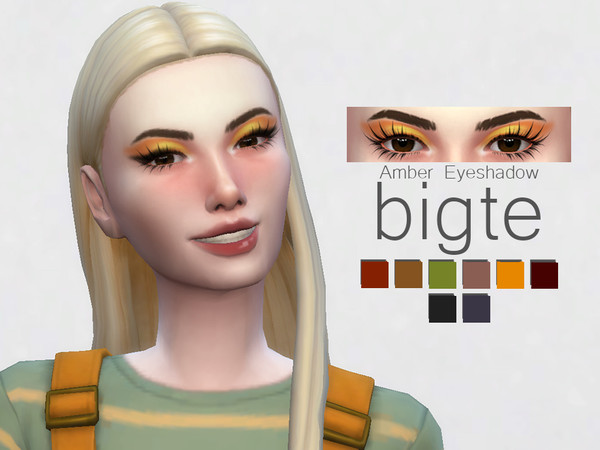 Sims 4 — Amber Eyeshadow by bigte — 8 swatches BGC