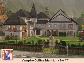 Sims 3 — Vampire Collins Mansion - No CC by watersim44 — Inspired from a movie Vampire-Collins-Mansion. Living and Dining