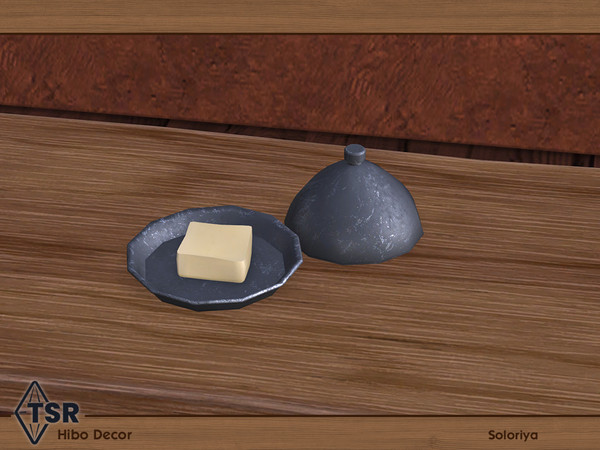 Sims 4 — Hibo Decor. Butter by soloriya — Butter on a plate. Part of Hibo Decor set. 1 color variations. Category: