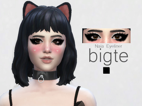Sims 4 — Naia Eyeliner by bigte — - 1 swatch - BGC