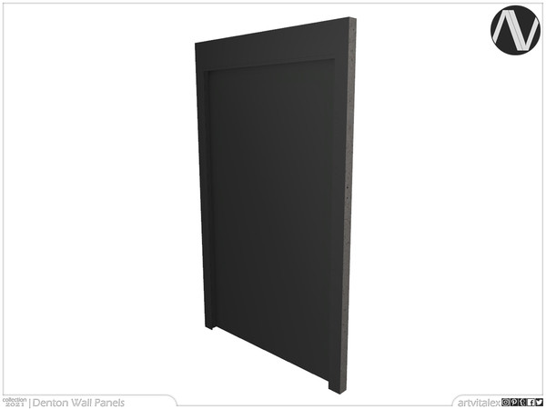 Sims 4 — Denton Wall Panel Wide Tall by ArtVitalex — Decorative Collection | All rights reserved | Belong to 2021
