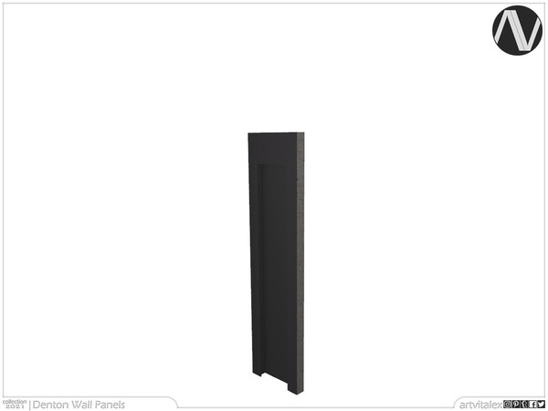 Sims 4 — Denton Wall Panel Narrow Medium by ArtVitalex — Decorative Collection | All rights reserved | Belong to 2021
