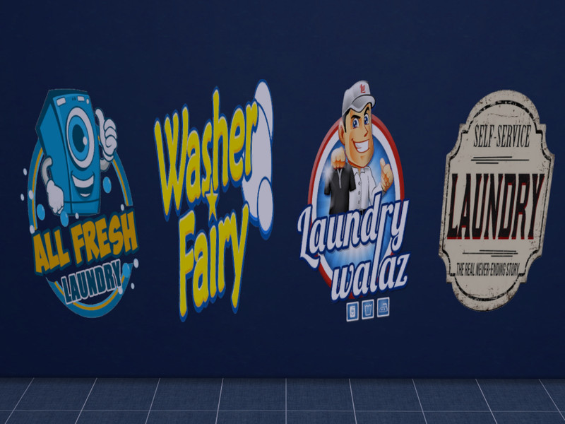Sims 4 Laundry Wall Stickers by Denyse_Raj
